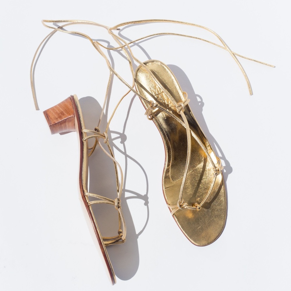 martiniano golden spaghetti sandal